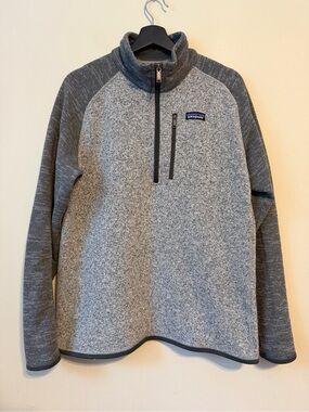 Patagonia Men’s Better Sweater 1/4 Zip Fleece Pullover Two-Tone Gray Size L